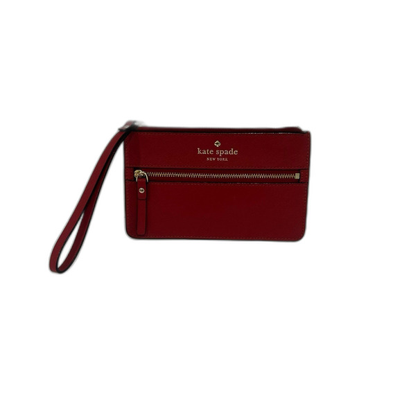 Kate Spade Wristlet Women’s Color Red Mikas Pond Bee Leather Zip-Top Closure - Picture 10 of 10